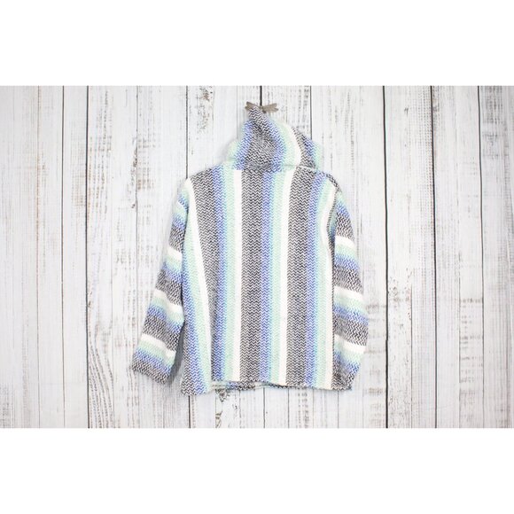 Earth Rags Woven Pullover Baja Joe Hoodie Sweater Pastel Pistachio XL - Picture 6 of 9